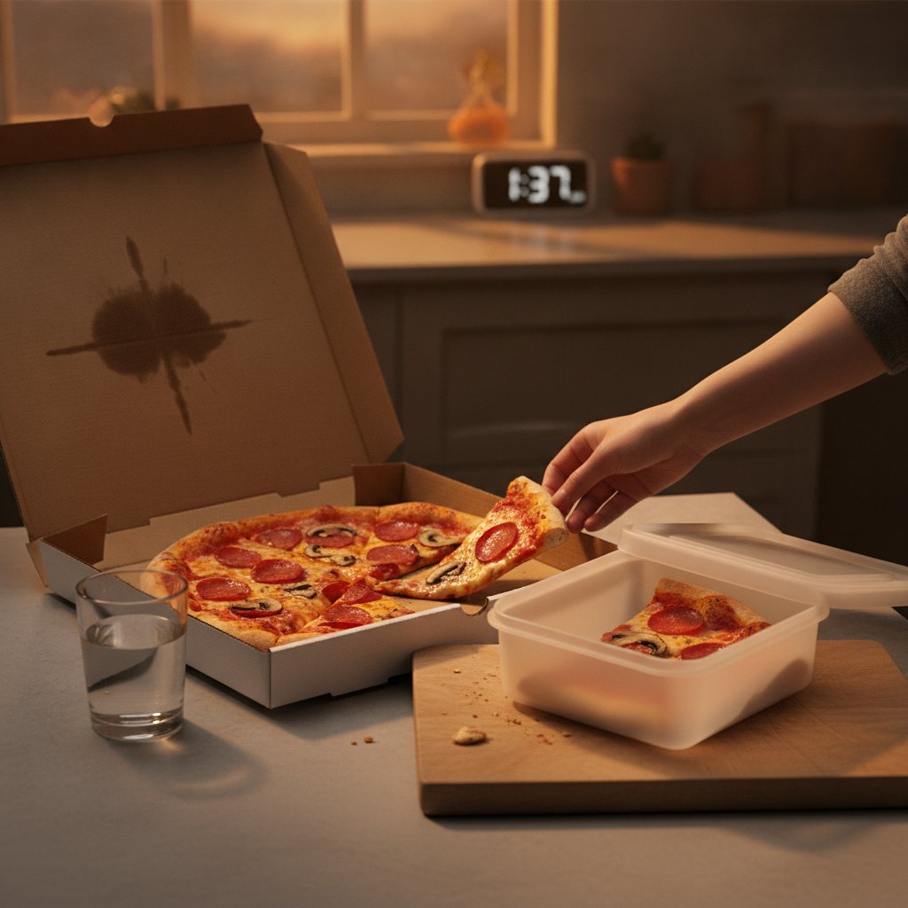 Two hot pizza boxes